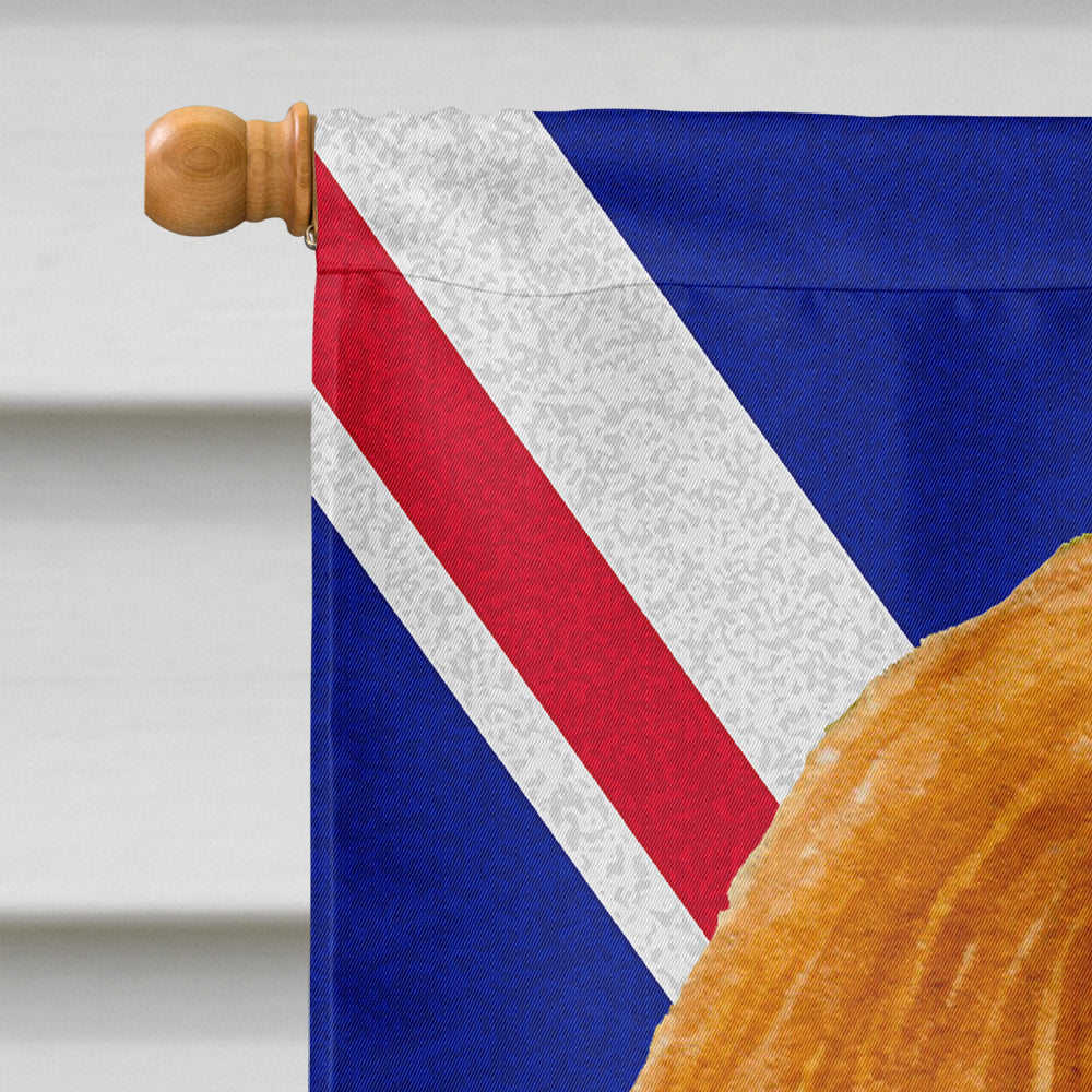 Cavalier Spaniel with English Union Jack British Flag House Flag 28x40 Porch Sleeve Pole Decorative Outside Yard Banner Artwork Wall Hanging, Polyester