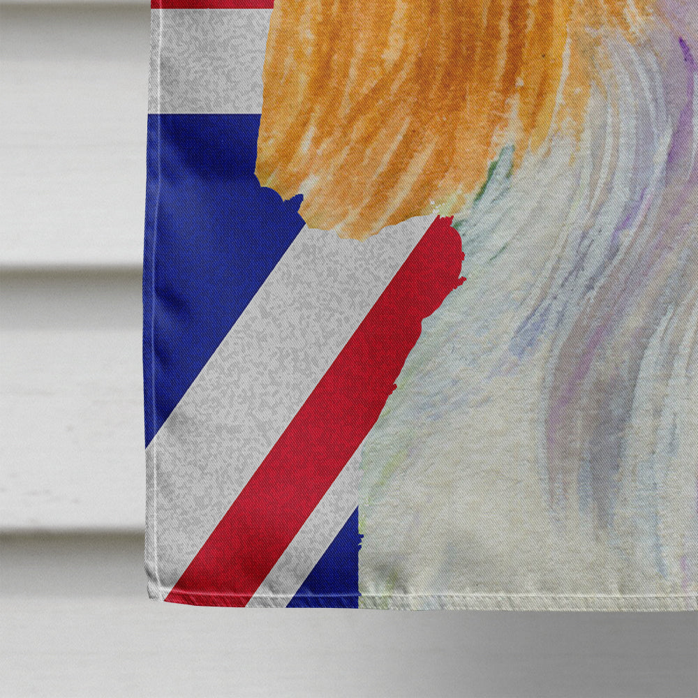 Cavalier Spaniel with English Union Jack British Flag House Flag 28x40 Porch Sleeve Pole Decorative Outside Yard Banner Artwork Wall Hanging, Polyester