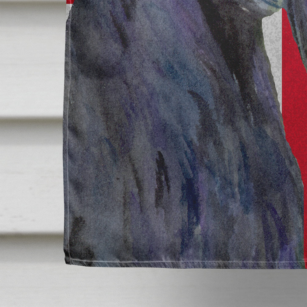 Scottish Terrier with English Union Jack British Flag House Flag 28x40 Porch Sleeve Pole Decorative Outside Yard Banner Artwork Wall Hanging, Polyester