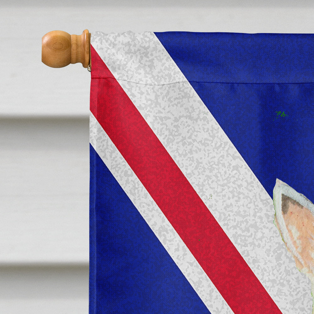 Scottish Terrier Wheaten with English Union Jack British Flag House Flag 28x40 Porch Sleeve Pole Decorative Outside Yard Banner Artwork Wall Hanging, Polyester