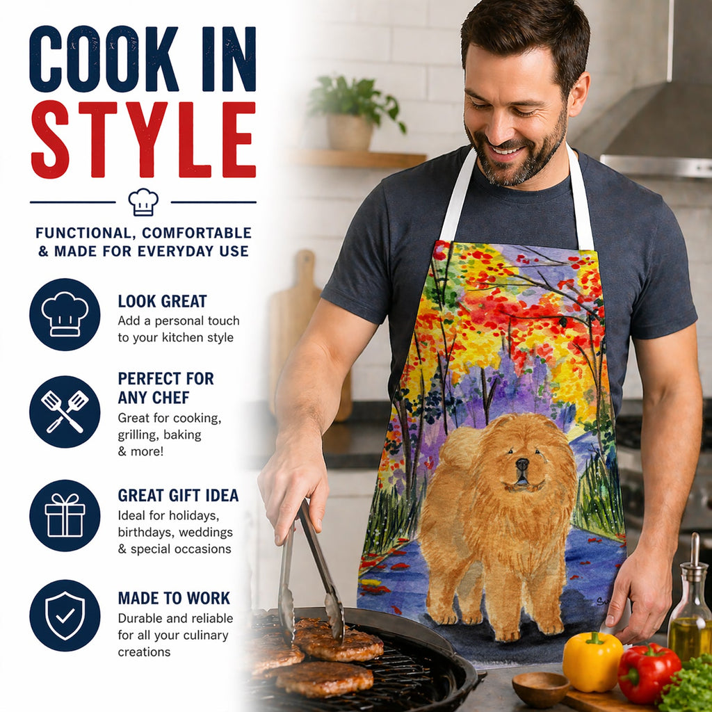 Chow Chow Apron Cooking Kitchen Server Baking Crafts Gardening for Adult Women Men, Unisex, Large, Multicolor