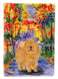 Chow Chow House Flag 28x40 Porch Sleeve Pole Decorative Outside Yard Banner Artwork Wall Hanging, Polyester