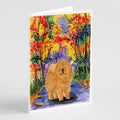 Chow Chow Greeting Cards Pack of 8 Blank Cards with Envelopes Whimsical A7 Size 5x7