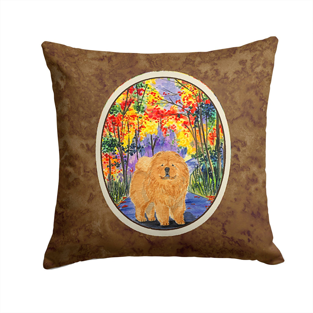 Chow Chow Decorative Throw Pillow 14x14 Indoor Outdoor Accent Cushion, Fabric Cover with Insert for Sofa, Bed, Porch & Living Room