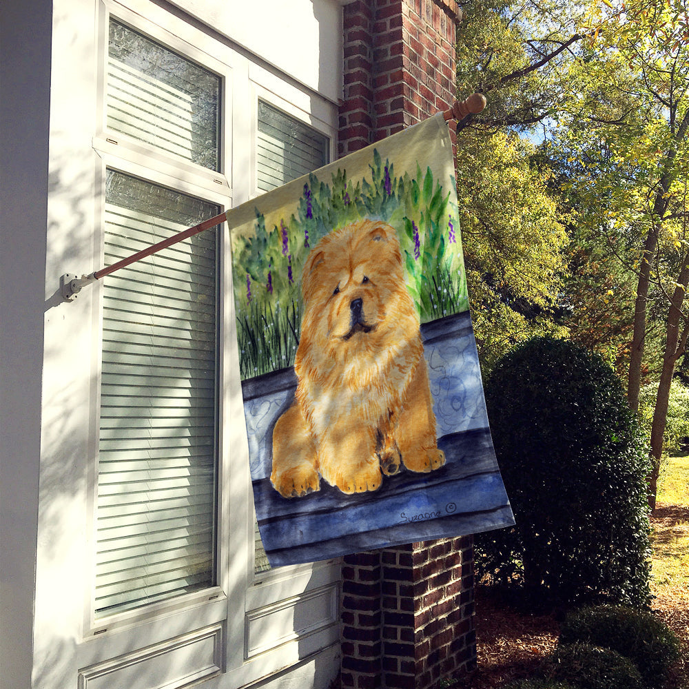 Chow Chow House Flag 28x40 Porch Sleeve Pole Decorative Outside Yard Banner Artwork Wall Hanging, Polyester