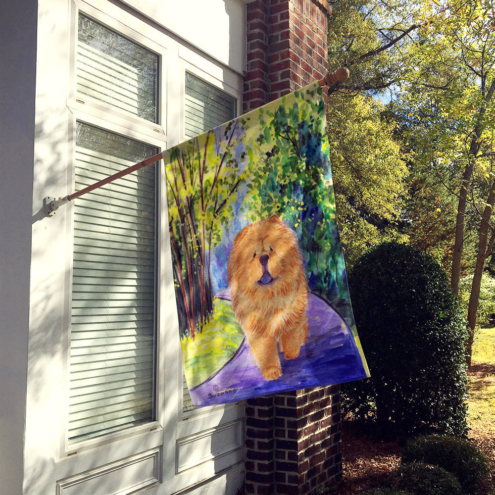 Chow Chow House Flag 28x40 Porch Sleeve Pole Decorative Outside Yard Banner Artwork Wall Hanging, Polyester