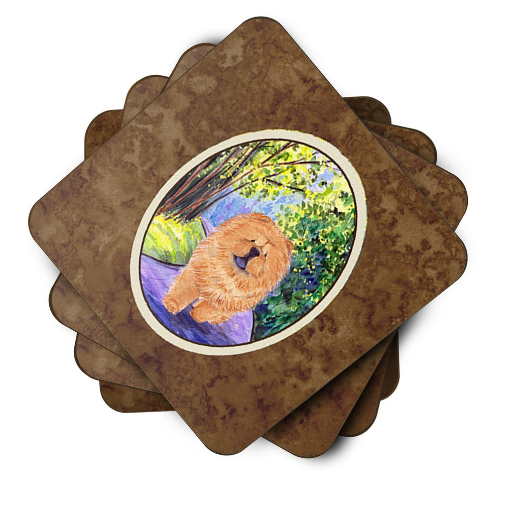 Chow Chow Foam Coasters Set of 4 Cup Coasters for Indoor Outdoor, Tabletop Protection, Anti Slip, Mouse pad Material