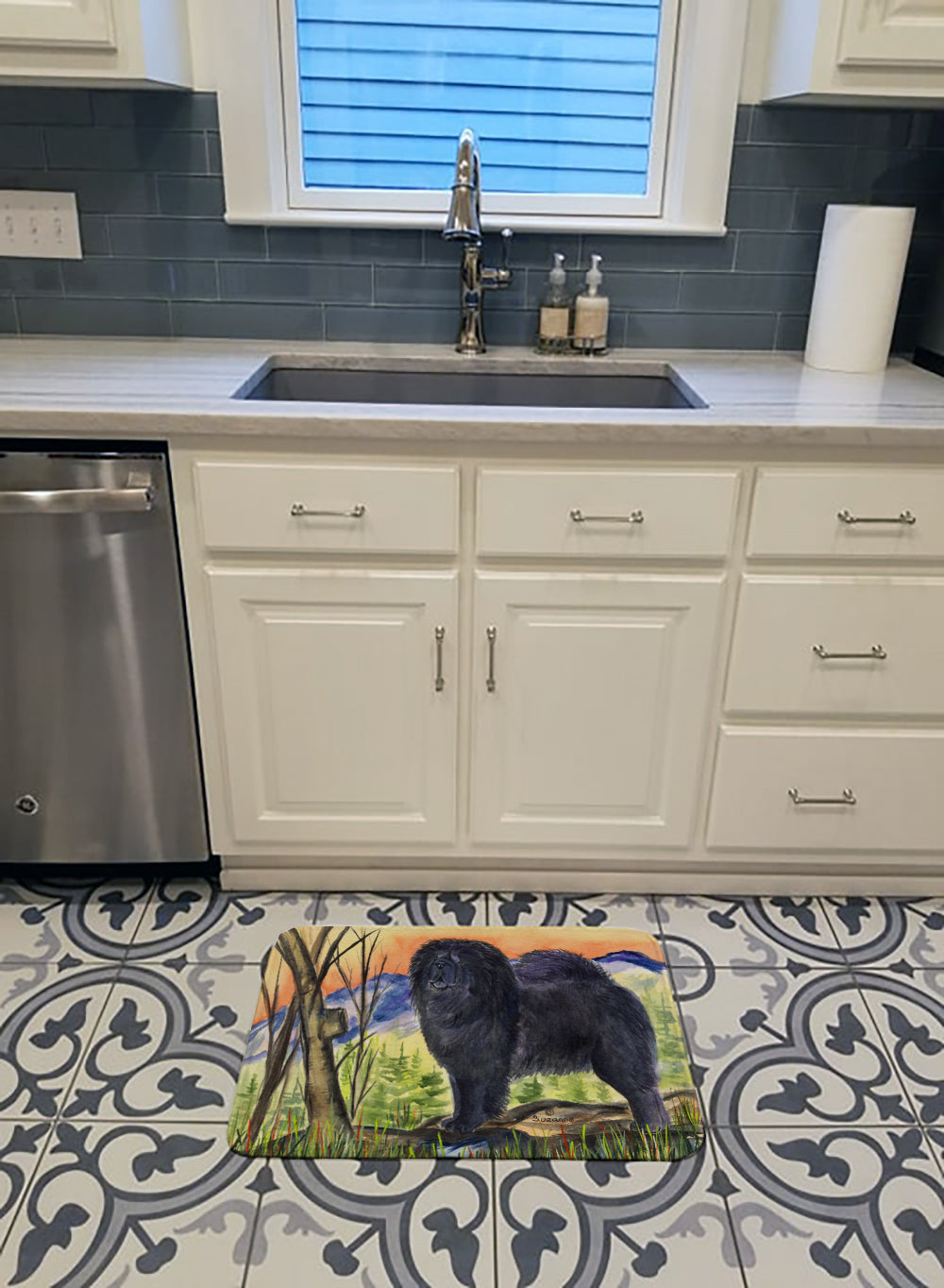 Chow Chow Memory Foam Kitchen Mat Machine Washable Anti-Fatigue Cushion Comfort Bath or Kitchen Rug