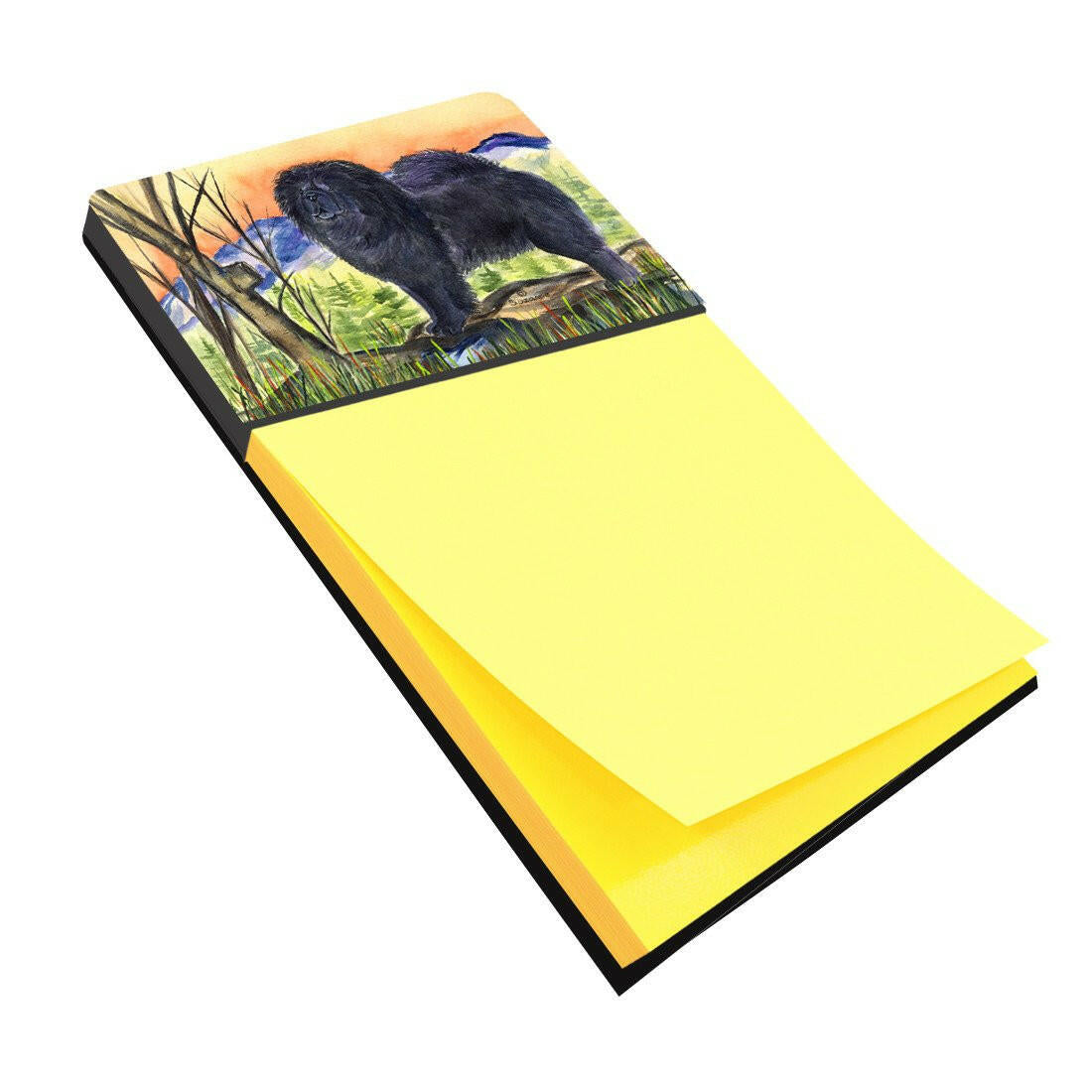 Chow Chow Watercolor Sticky Note Holder Refillable Dispenser Desk Accessory 3x3 Pad Gift