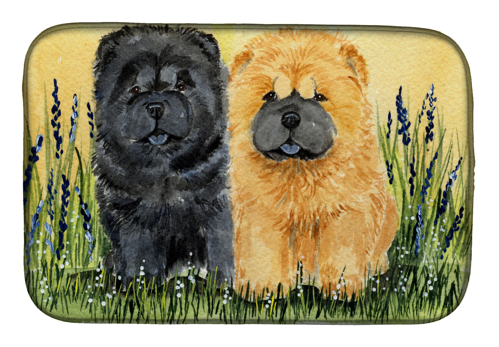 Chow Chow Dish Drying Mat Absorbent Dish Drying Mat Pad for Kitchen Counter Dish Drainer Mat for Countertop, 14 x 21", Multicolor