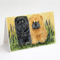 Chow Chow Greeting Cards Pack of 8 Blank Cards with Envelopes Whimsical A7 Size 5x7