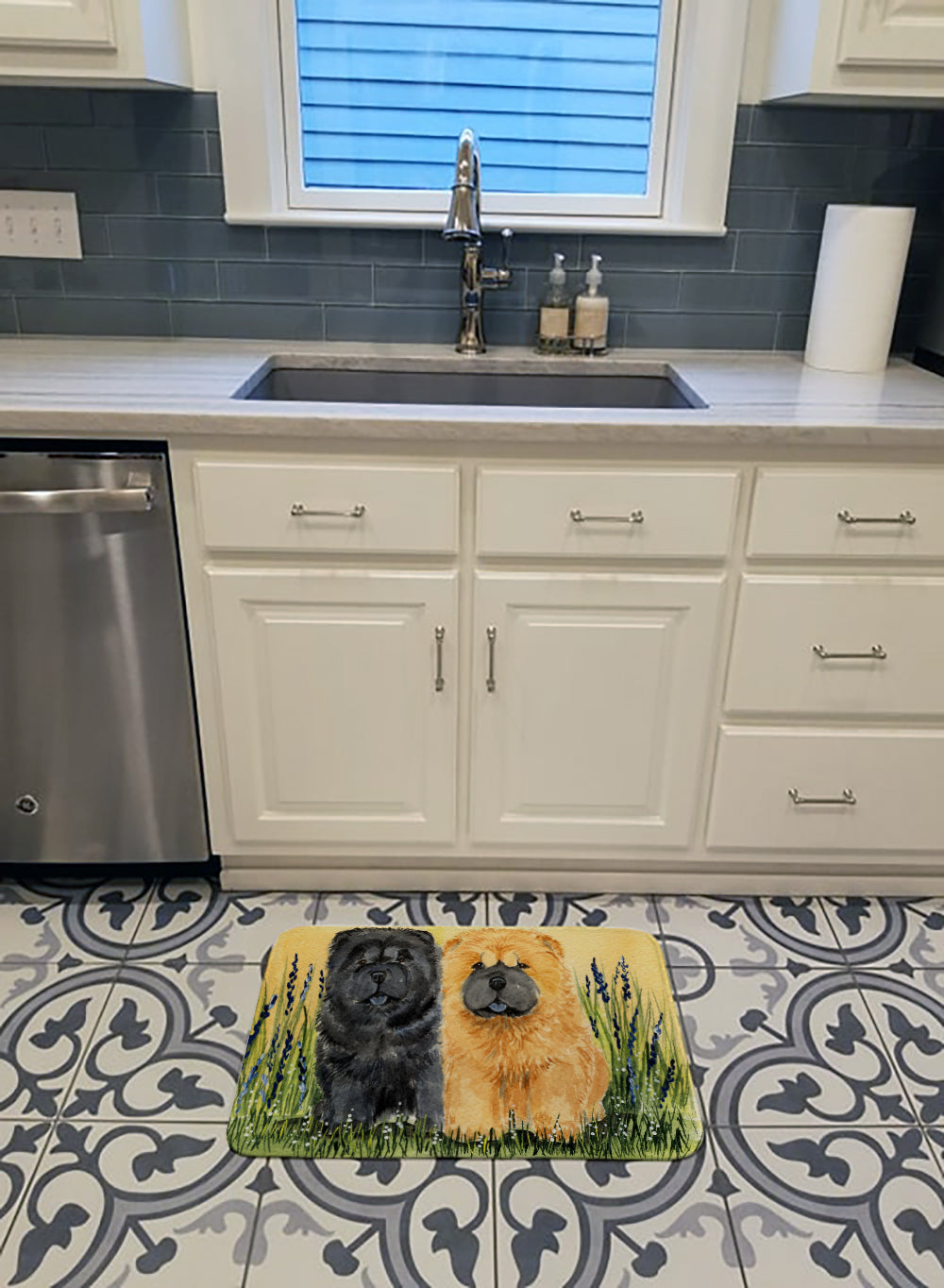 Chow Chow Memory Foam Kitchen Mat Machine Washable Anti-Fatigue Cushion Comfort Bath or Kitchen Rug