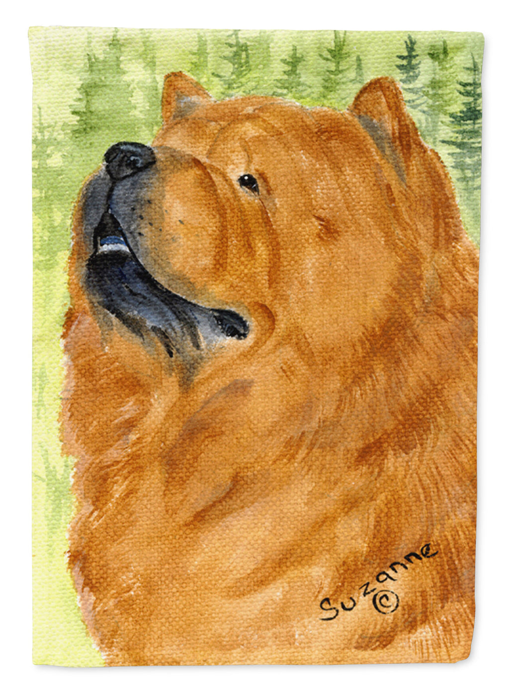 Chow Chow House Flag 28x40 Porch Sleeve Pole Decorative Outside Yard Banner Artwork Wall Hanging, Polyester