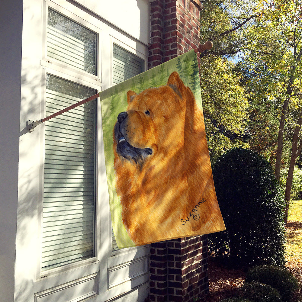 Chow Chow House Flag 28x40 Porch Sleeve Pole Decorative Outside Yard Banner Artwork Wall Hanging, Polyester