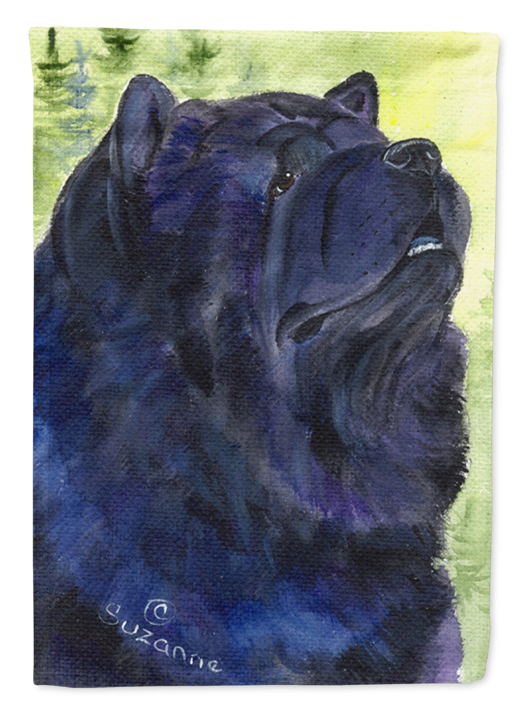 Chow Chow House Flag 28x40 Porch Sleeve Pole Decorative Outside Yard Banner Artwork Wall Hanging, Polyester