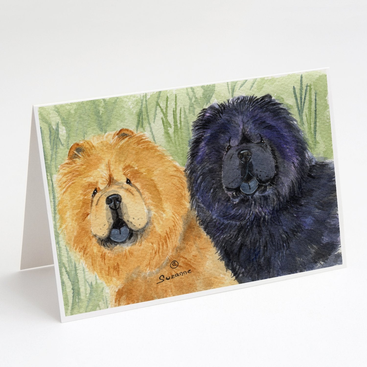 Chow Chow Greeting Cards Pack of 8 Blank Cards with Envelopes Whimsical A7 Size 5x7