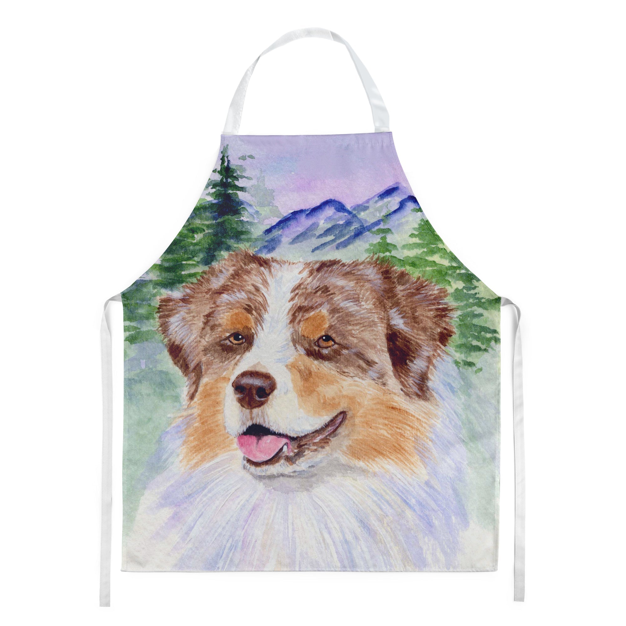 Australian Shepherd Apron Cooking Kitchen Server Baking Crafts Gardening for Adult Women Men, Unisex, Large, Multicolor