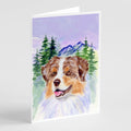 Australian Shepherd Greeting Cards Pack of 8 Blank Cards with Envelopes Whimsical A7 Size 5x7
