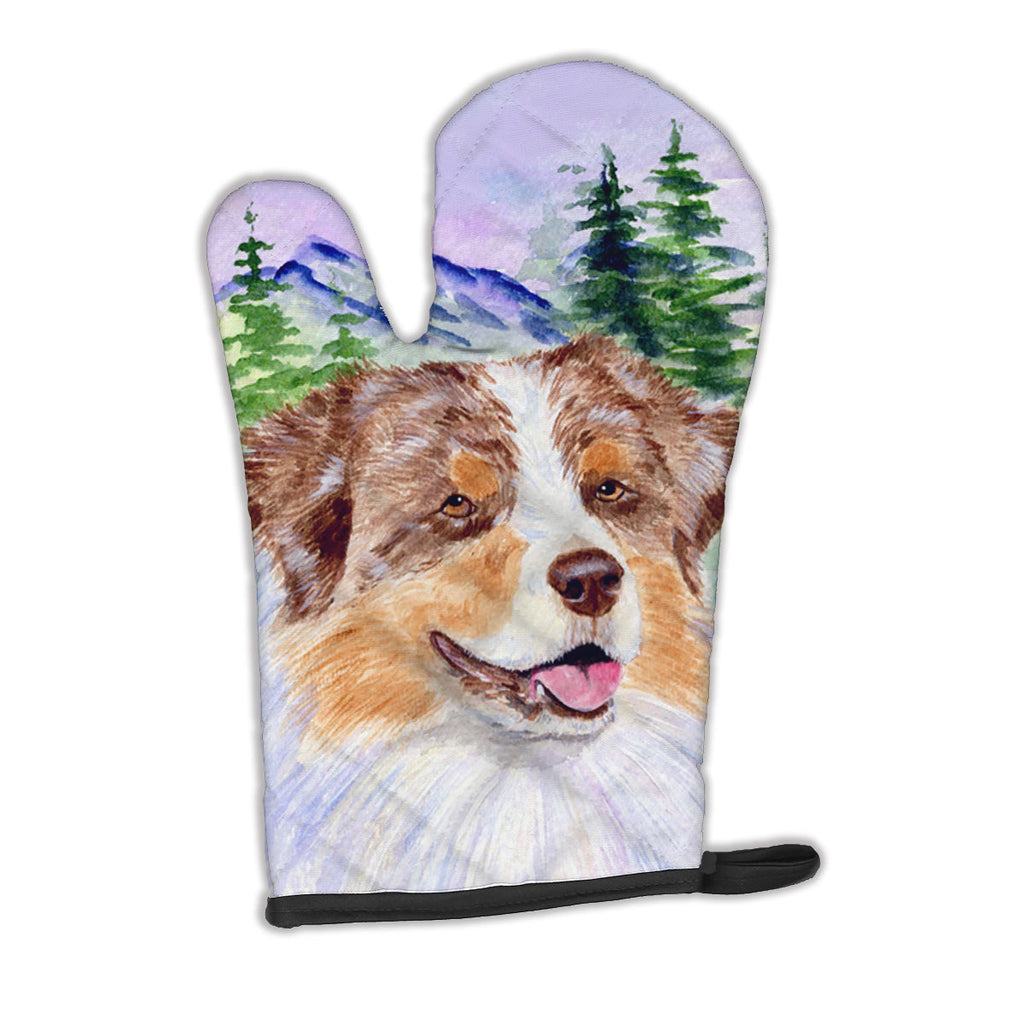 Australian Shepherd Oven Mitt Heat Resistant Thick Oven Mitt for Hot Pans and Oven, Kitchen Mitt Protect Hands, Cooking Baking Glove