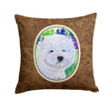Westie Decorative Throw Pillow 14x14 Indoor Outdoor Accent Cushion, Fabric Cover with Insert for Sofa, Bed, Porch & Living Room