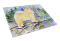 Chow Chow Cutting Board Tempered Glass Kitchen Cutting Surface, Heat Resistant Chopping, Non-Slip Feet, Food Prep & Serving