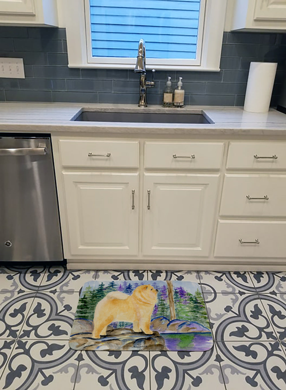 Chow Chow Memory Foam Kitchen Mat Machine Washable Anti-Fatigue Cushion Comfort Bath or Kitchen Rug