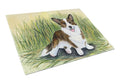 Corgi Cutting Board Tempered Glass Kitchen Cutting Surface, Heat Resistant Chopping, Non-Slip Feet, Food Prep & Serving