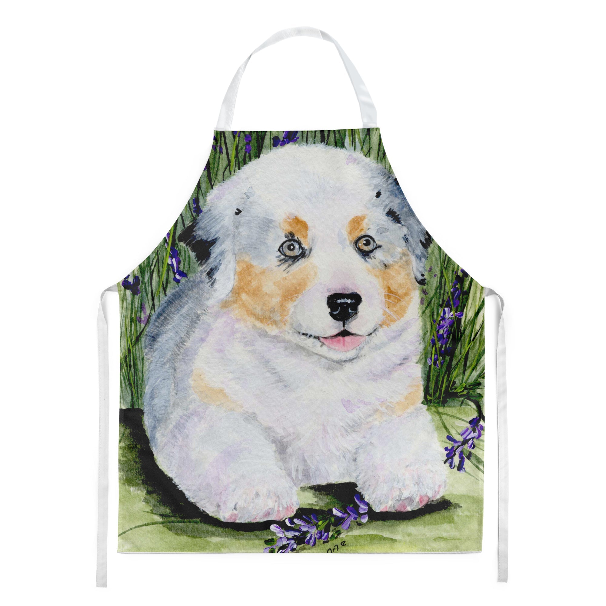 Australian Shepherd Apron Cooking Kitchen Server Baking Crafts Gardening for Adult Women Men, Unisex, Large, Multicolor