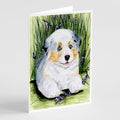 Australian Shepherd Greeting Cards Pack of 8 Blank Cards with Envelopes Whimsical A7 Size 5x7