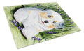 Australian Shepherd Cutting Board Tempered Glass Kitchen Cutting Surface, Heat Resistant Chopping, Non-Slip Feet, Food Prep & Serving