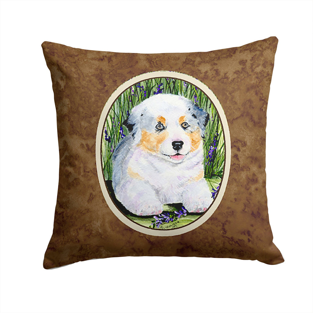 Australian Shepherd Decorative Throw Pillow 14x14 Indoor Outdoor Accent Cushion, Fabric Cover with Insert for Sofa, Bed, Porch & Living Room