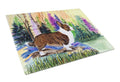 Corgi Cutting Board Tempered Glass Kitchen Cutting Surface, Heat Resistant Chopping, Non-Slip Feet, Food Prep & Serving