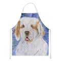 Clumber Spaniel Apron Cooking Kitchen Server Baking Crafts Gardening for Adult Women Men, Unisex, Large, Multicolor