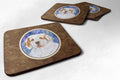 Clumber Spaniel Foam Coasters Set of 4 Cup Coasters for Indoor Outdoor, Tabletop Protection, Anti Slip, Mouse pad Material