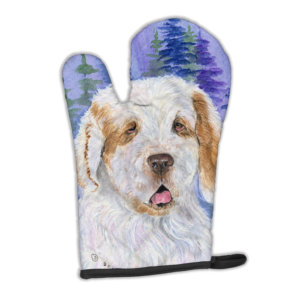 Clumber Spaniel Oven Mitt Heat Resistant Thick Oven Mitt for Hot Pans and Oven, Kitchen Mitt Protect Hands, Cooking Baking Glove