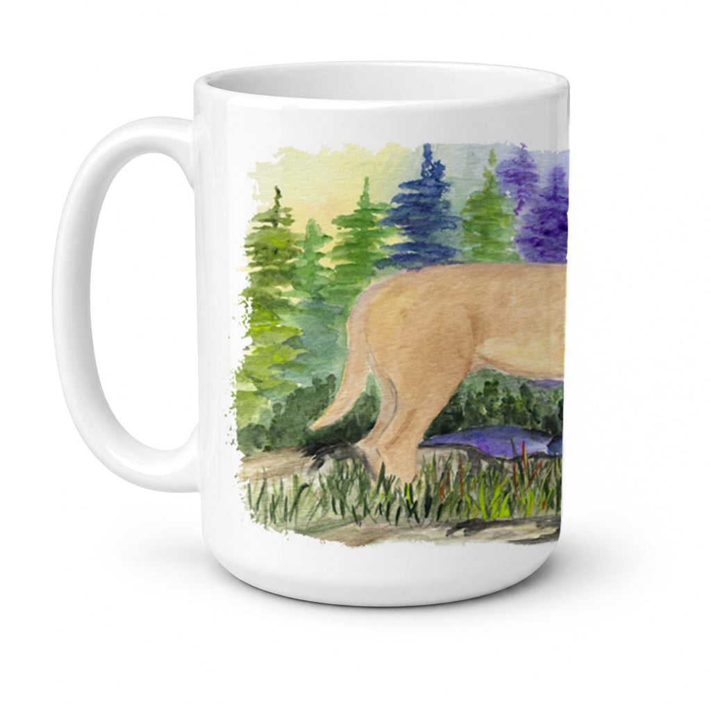 Mastiff Ceramic Coffee Mug 15 oz Decorative Large C Handle Mug Cup for Tea, Cocoa Hot Chocolate