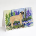 Mastiff Greeting Cards Pack of 8 Blank Cards with Envelopes Whimsical A7 Size 5x7