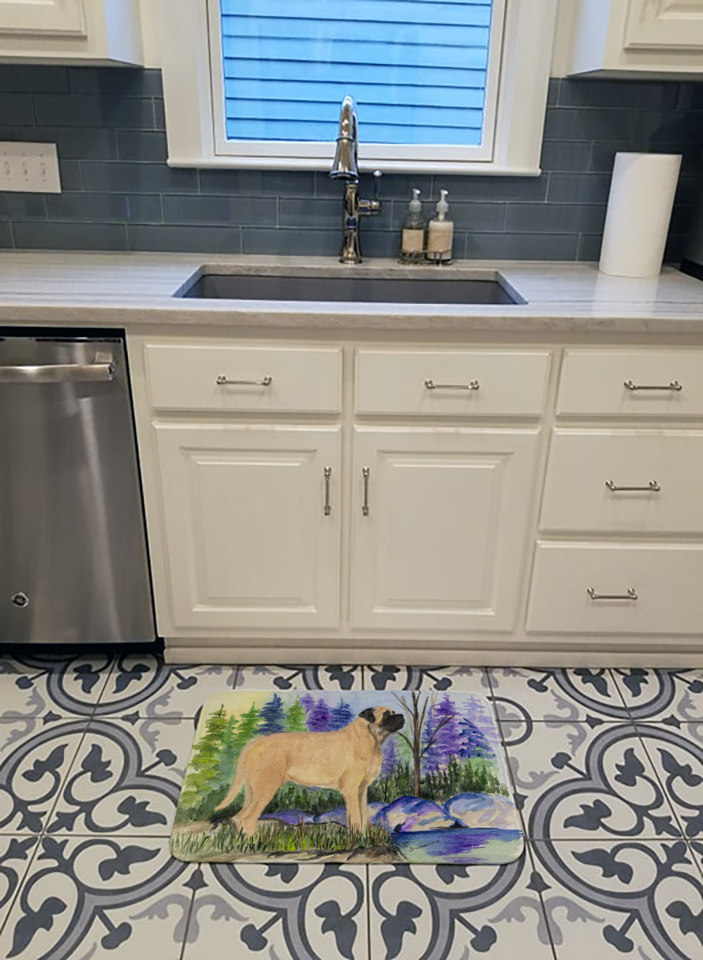 Mastiff Memory Foam Kitchen Mat Machine Washable Anti-Fatigue Cushion Comfort Bath or Kitchen Rug