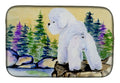 Bichon Frise Dish Drying Mat Absorbent Dish Drying Mat Pad for Kitchen Counter Dish Drainer Mat for Countertop, 14 x 21", Multicolor