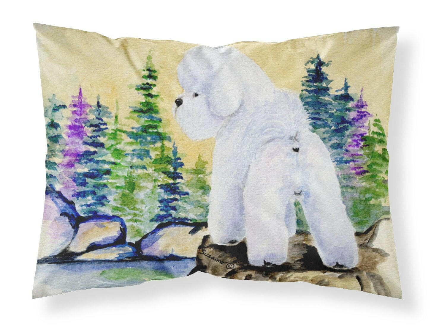 Bichon Frise Standard Pillowcase Lightweight Super Soft Easy Care Decorative Artwork Pillowcase, Standard