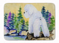 Bichon Frise Memory Foam Kitchen Mat Machine Washable Anti-Fatigue Cushion Comfort Bath or Kitchen Rug