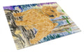 Norwich Terrier Cutting Board Tempered Glass Kitchen Cutting Surface, Heat Resistant Chopping, Non-Slip Feet, Food Prep & Serving