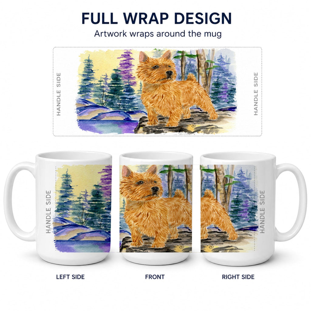 Norwich Terrier Ceramic Coffee Mug 15 oz Decorative Large C Handle Mug Cup for Tea, Cocoa Hot Chocolate