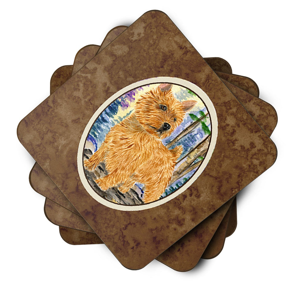 Norwich Terrier Foam Coasters Set of 4 Cup Coasters for Indoor Outdoor, Tabletop Protection, Anti Slip, Mouse pad Material