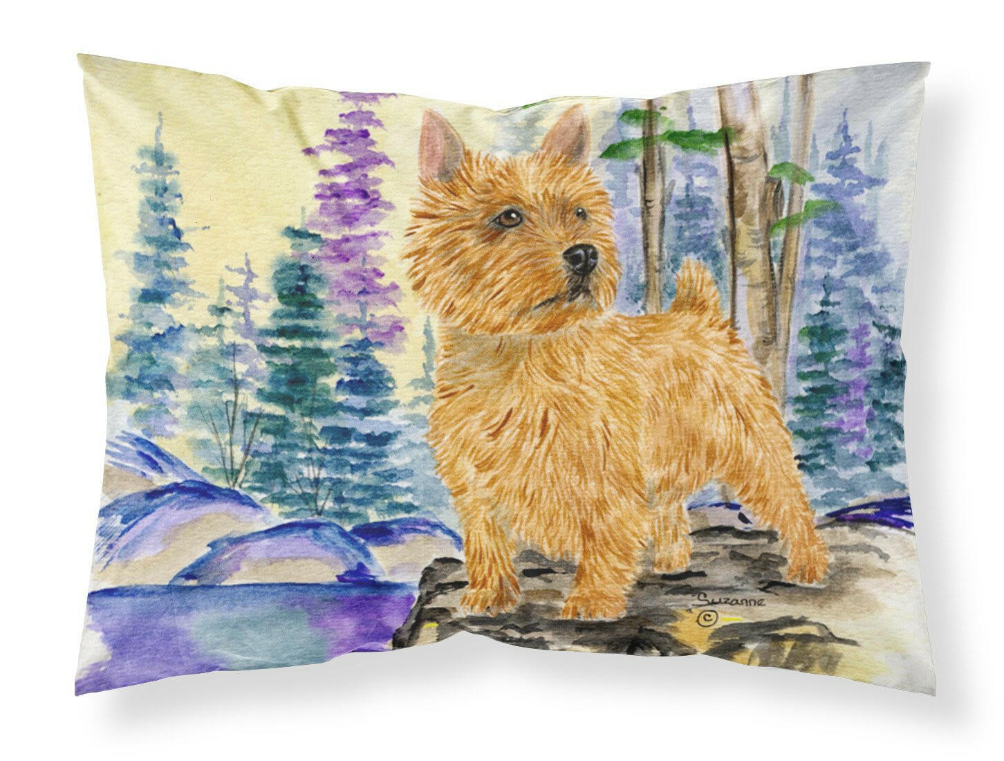 Norwich Terrier Standard Pillowcase Lightweight Super Soft Easy Care Decorative Artwork Pillowcase, Standard