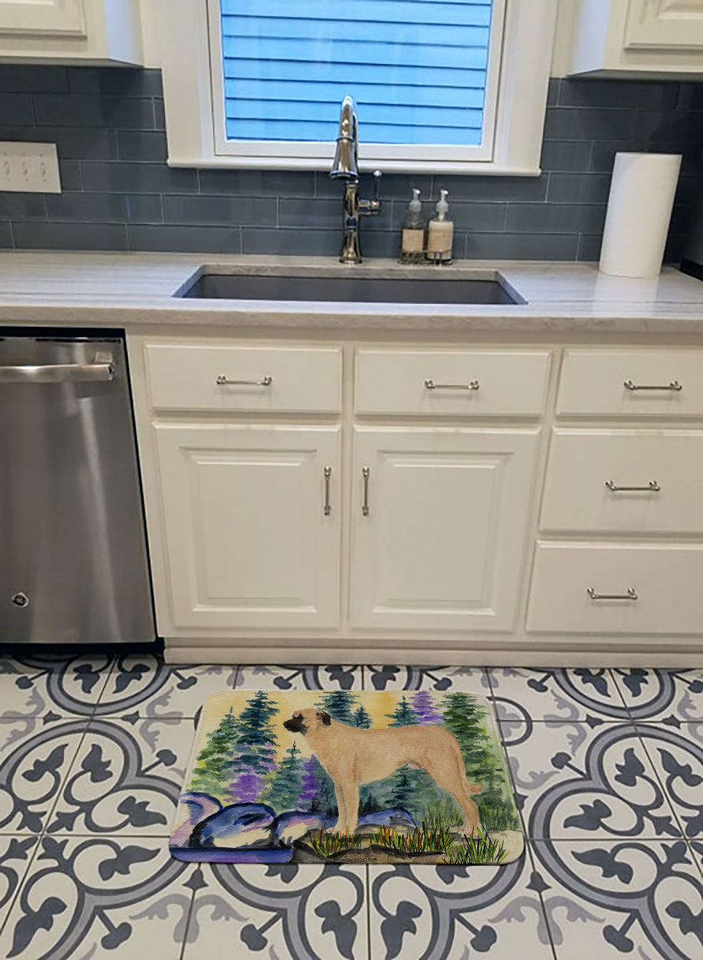 Anatolian Shepherd Memory Foam Kitchen Mat Machine Washable Anti-Fatigue Cushion Comfort Bath or Kitchen Rug