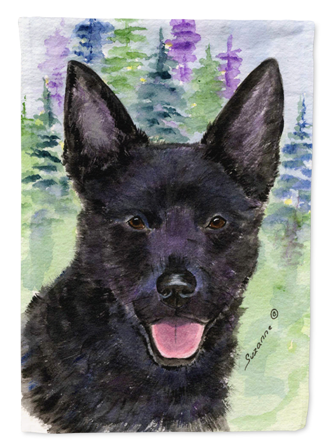 Australian Kelpie House Flag 28x40 Porch Sleeve Pole Decorative Outside Yard Banner Artwork Wall Hanging, Polyester