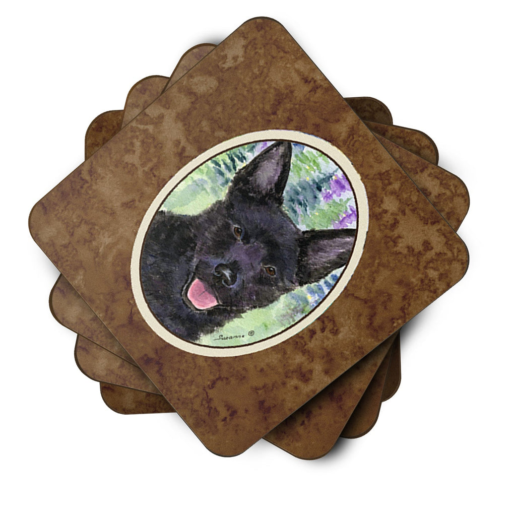 Australian Kelpie Foam Coasters Set of 4 Cup Coasters for Indoor Outdoor, Tabletop Protection, Anti Slip, Mouse pad Material