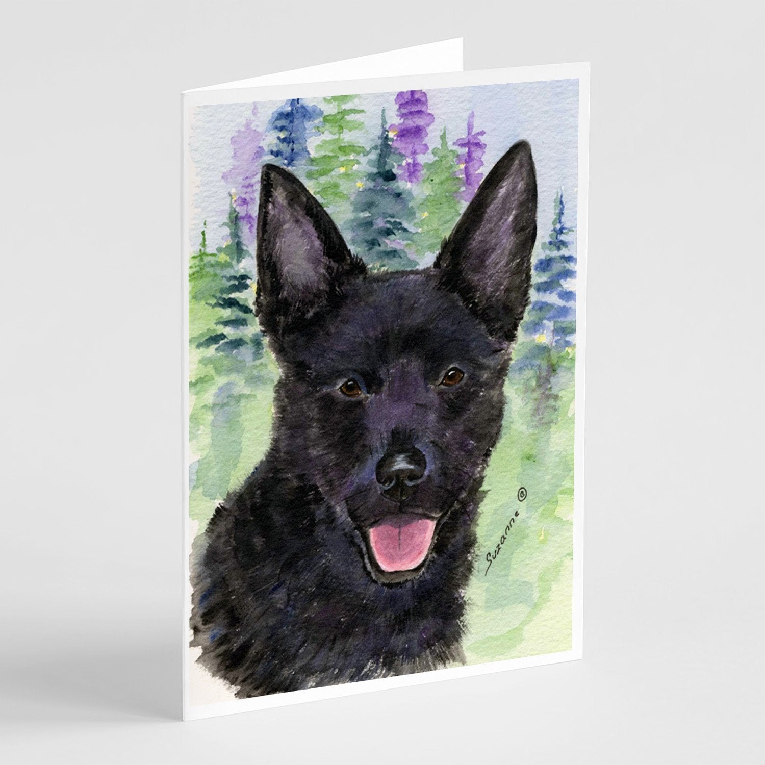 Australian Kelpie Greeting Cards Pack of 8 Blank Cards with Envelopes Whimsical A7 Size 5x7
