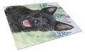 Australian Kelpie Cutting Board Tempered Glass Kitchen Cutting Surface, Heat Resistant Chopping, Non-Slip Feet, Food Prep & Serving